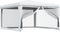 vidaXL - Partytent - met - 4 - mesh - zijwanden - 4x4 - m - wit