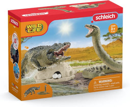 schleich WILD LIFE - Gevaar in het Moeras - Speelfigurenset - Kinderspeelgoed voor Jongens en Meisjes - 42625
