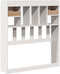 vidaXL - Hoofdbord - met - opbergruimte - 100 - cm - massief - grenenhout - wit