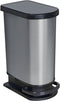 Rotho Paso mono pedaalemmer - prullenbak 50L - BPA vrij - donker zilvermetallic