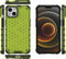 Lunso - Honinggraat Armor Backcover hoes - Geschikt voor iPhone 13 - Fluor Geel