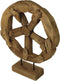 HSM Collection Decoratief Wiel op voet - teak
