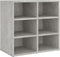 vidaXL - Schoenenkast - 52,5x30x50 - cm - betongrijs