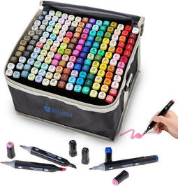 Roegaarden Twinmarkers - Alcohol Markers - 168 stuks - Draagtas inbegrepen