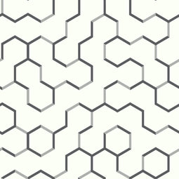 Roommates Peel And Stick Geometric Behang 503 Cm Vinyl Grijs