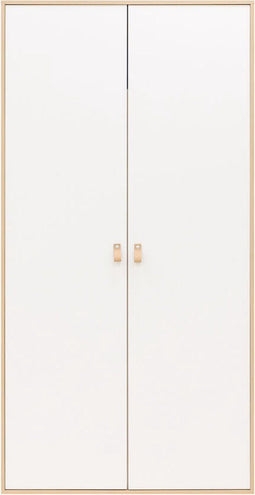 Bopita Lucas 2-deurskast - Wit/Naturel