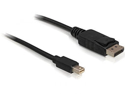 Delock 1m - DisplayPort Kabel - Mini DisplayPort naar DisplayPort - Zwart