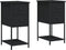 vidaXL - Nachtkastjes - 2 - st - 32x42x70 - cm - bewerkt - hout - zwart