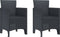 vidaXL - Tuinsetjes - 2 - st - Anthraciet - Poly - Rattan