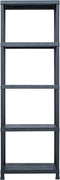 vidaXL - Opbergrekken - 5 - st - 125 - kg - 60x30x180 - cm - kunststof - zwart