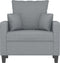 vidaXL Fauteuil 60 cm stof lichtgrijs