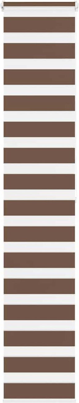 vidaXL - Zebra - rolgordijn - 50x200 - cm - stofbreedte - 45,9cm - polyester - bruin