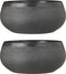 Mica Decorations Bloempot - schaal - grijs - keramiek - 26x12 cm - plantenpotten
