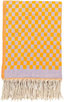 Dutch Decor - CRISTAL - Plaid 130x170 cm - Orchide Ice - paars en geel