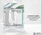 Loti Living Douchegordijn - Waterdicht - Anti Schimmel - Hangplant - 120x200 cm