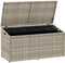 vidaXL - Tuinbox - 110x50x58 - cm - poly - rattan - lichtgrijs
