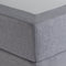 PRESIDENT - Boxspringbed - Lichtgrijs - 180 x 200 cm - Polyester