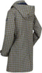 Regatta Celinda - Waterdichte geïsoleerde Parka jas met capuchon - Marineblauw mosterdgeel geruit