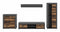 Furnilux Jam Living Combinatie - Tv meubel - Praktische indeling - Bruin - 35x159x330cm