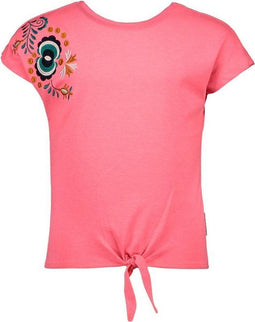 B. Nosy Kids - T-shirt - Geborduurde bloemen - Maat 110
