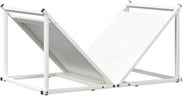 vidaXL - Brandhoutrek - 70x43x34,5 - cm - koudgewalst - staal - wit