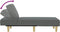 vidaXL - Chaise - longue - stof - donkergrijs