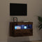 vidaXL - TV - Wandkast - met - LED - Verlichting - Oud - Hout - 60x30x40 - cm