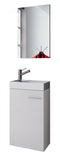 Washbasin base cabinet Garcia furniture including sink + mirror white