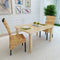 vidaXL - Eetkamerstoelen - 2 - st - abaca - en - massief - mangohout