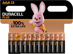 Duracell PLUS AAA - Alkaline Batterijen - Tot 100% langer mee - Zwart (4 stuks)
