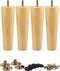 Houten Meubelpoten 8 cm - Set van 4 met M8 Draad