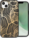 iMoshion Hoesje Geschikt voor iPhone 14 Plus Hoesje Siliconen - iMoshion Design hoesje - Goud / Golden Leaves