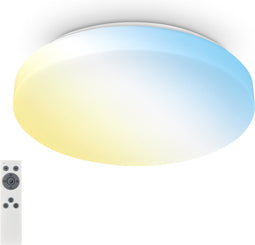 BRILONER Rowny - LED Badkamerverlichting - dimbaar met afstandsbediening - Ø49cm wit