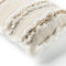 Dutch Decor SORA - Sierkussen 30x50 cm - met flosjes en schelpen - Natural - beige en wit - Inclusief binnenkussen
