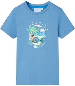 vidaXL - Kindershirt - 140 - middenblauw