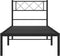 vidaXL - Bedframe - met - hoofdbord - metaal - zwart - 100x200 - cm