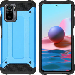 iMoshion Hoesje Geschikt voor Xiaomi Redmi Note 10 (4G) Hoesje - iMoshion Rugged Xtreme Backcover - Lichtblauw