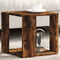 vidaXL - Salontafel - 32x32x30 - cm - bewerkt - hout - gerookt - eikenkleurig