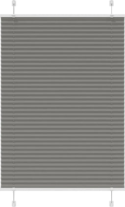 vidaXL - Plissé - rolgordijn - 95x100 - cm - stofbreedte - 94,4 - cm - antraciet