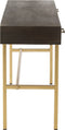 J-Line console Janis 2 Laden - hout/ijzer - bruin/goud