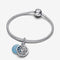 Pandora Moments Dubbele hangende glow-in-the-dark bedel met stamboom en lemniscaat Dames Zilver 793599C01