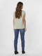 Vero Moda VMLAVA PLAIN SS TOP LUREX STRIP GA NOOS - Dames T-shirt - Kaki groen - Maat XS
