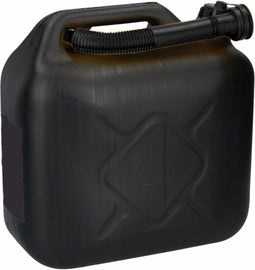 Jerrycan/benzinetank 10 liter zwart - Voor diesel en benzine - Brandstof jerrycans/benzinetanks