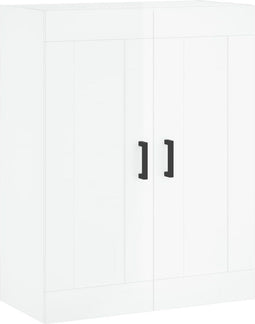 vidaXL - Wandkast - 69,5x34x90 - cm - bewerkt - hout - hoogglans - wit