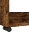 vidaXL - Opbergtrolley - smal - 3-laags - bewerkt - hout - gerookt - eikenkleurig