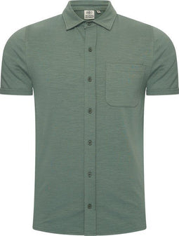 Mario Russo Korte Mouwen Hemd - Polo Shirt Heren - Ademend - Eend Groen - XXL