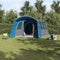 vidaXL - Familietent - met - Ramen - Tunnel - Blauw - voor - 8 - Personen - - - Waterdicht
