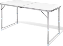 vidaXL - Campingtafel - inklapbaar - en - verstelbaar - 120x60 - cm - aluminium