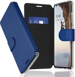 Accezz Hoesje Geschikt voor Samsung Galaxy S22 Ultra Hoesje Met Pasjeshouder - Accezz Xtreme Wallet Bookcase - Donkerblauw
