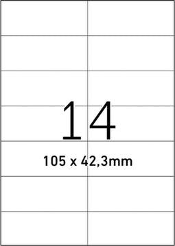 Etiket Office A4 105X42 - 3 14X - 10 stuks